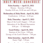 Holy Week Schedule 2025